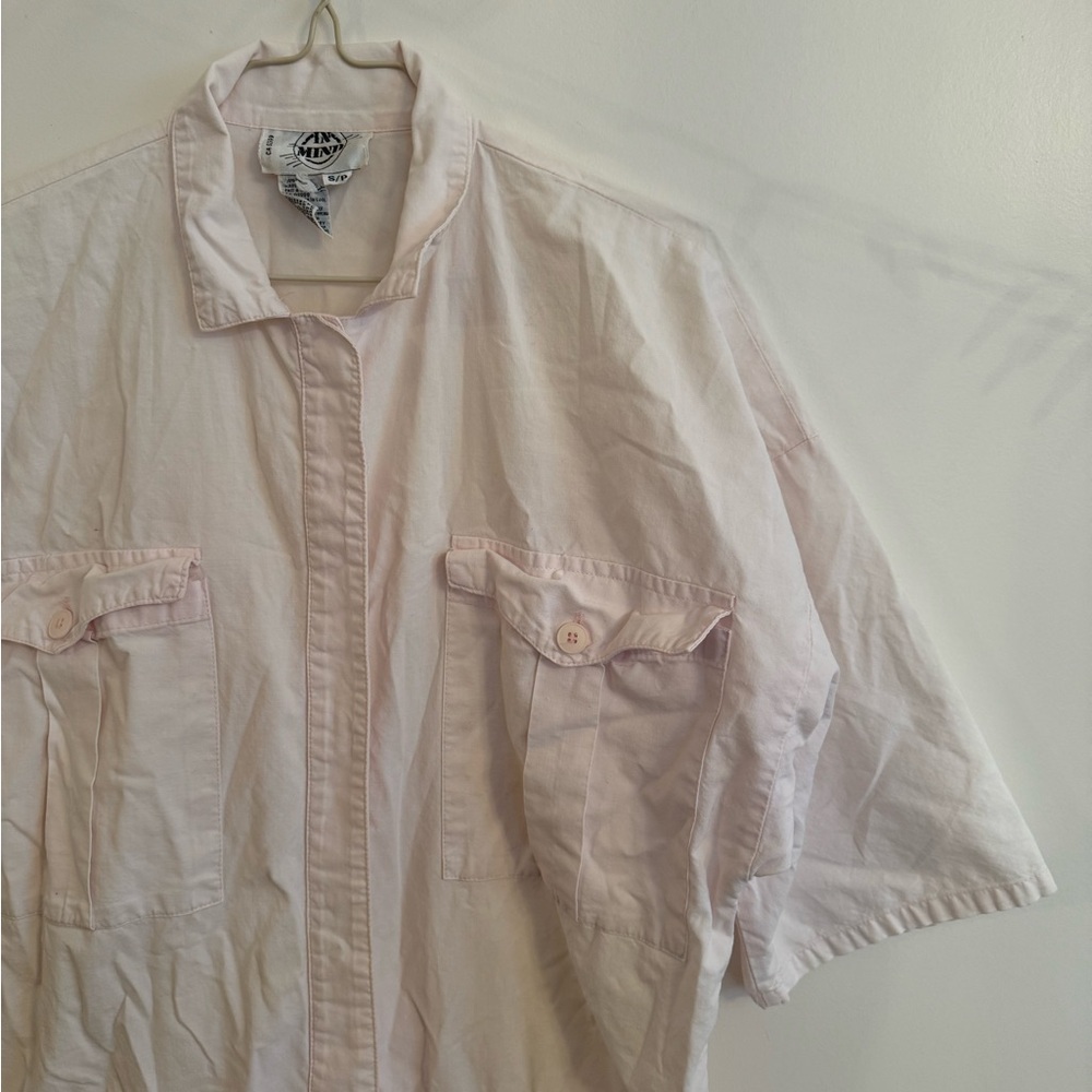 Vintage Pink Button-Up Jumpsuit Coveralls - Picture 2 of 5